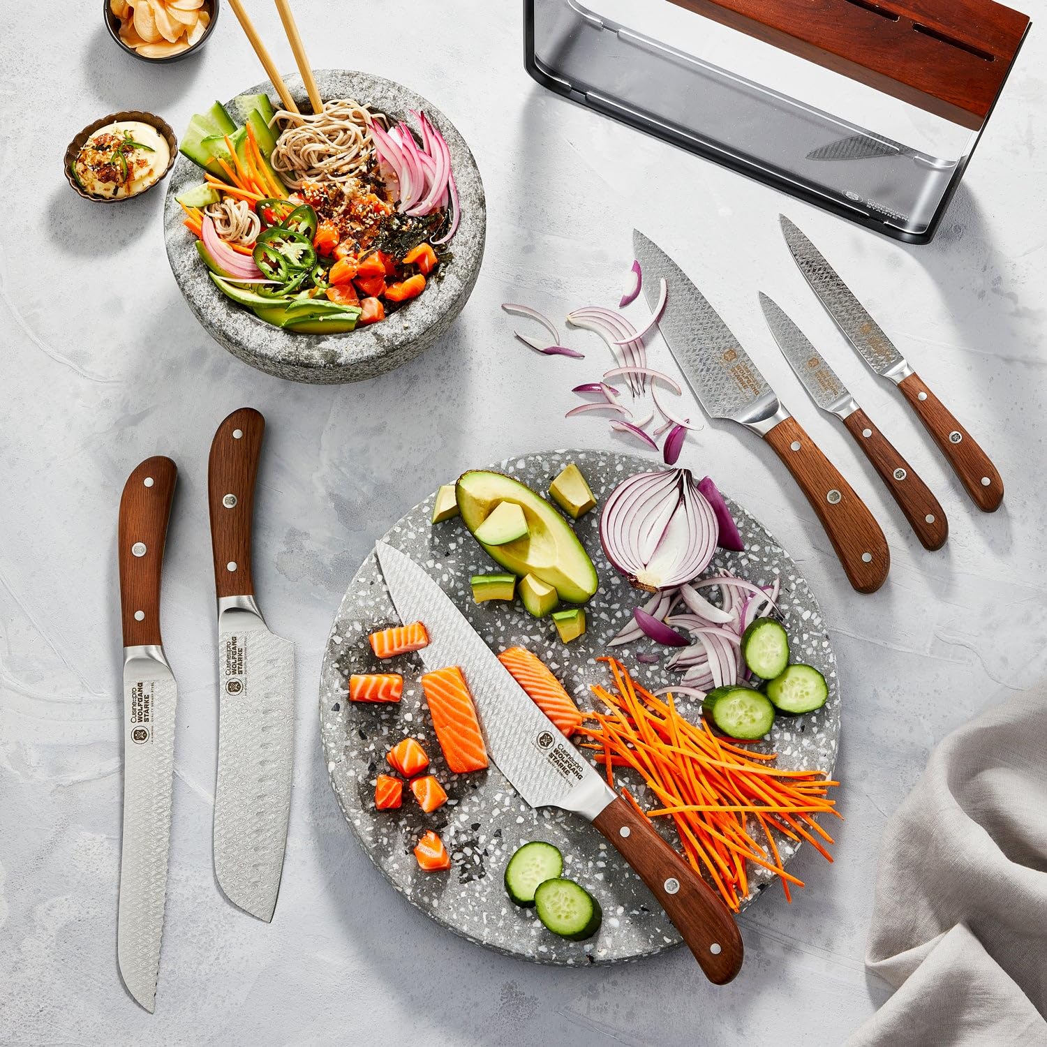 Cuisine:pro® Wolfgang Starke™ OAK Harz Knife Block 7 Piece